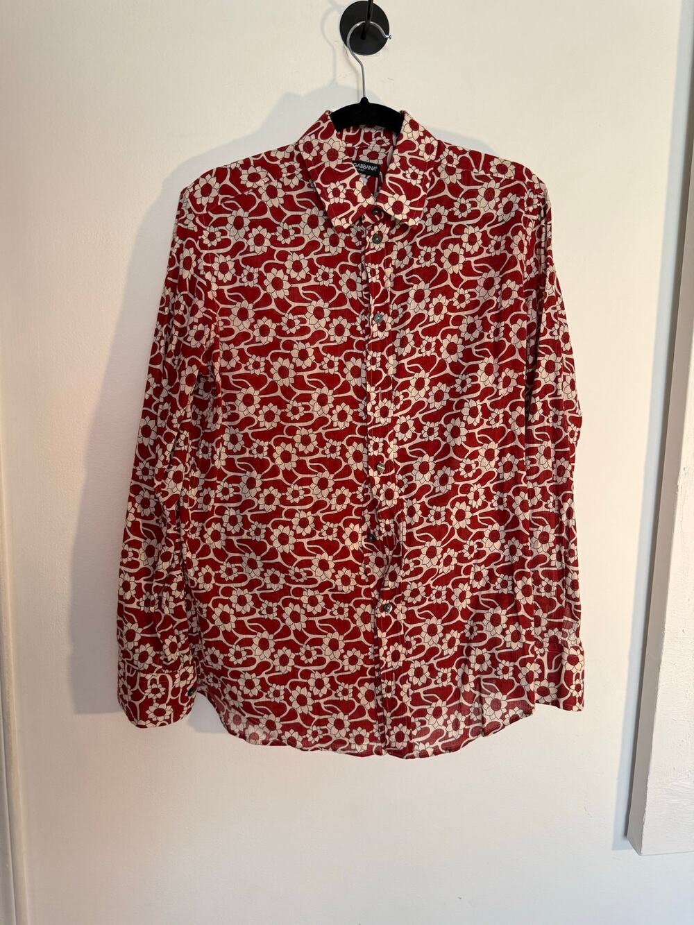 Dolce & Gabbana Men's Floral Button Down Cotton Luxe